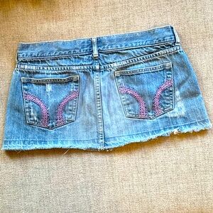 Y2K Hollister Denim Jean Mini Skirt.